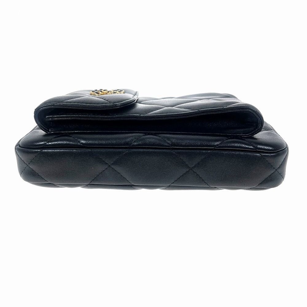 Chanel 19 Chain Clutch Lambskin Coco Black Gold Hardware Silver Hardware Handbag - Picture 5 of 11
